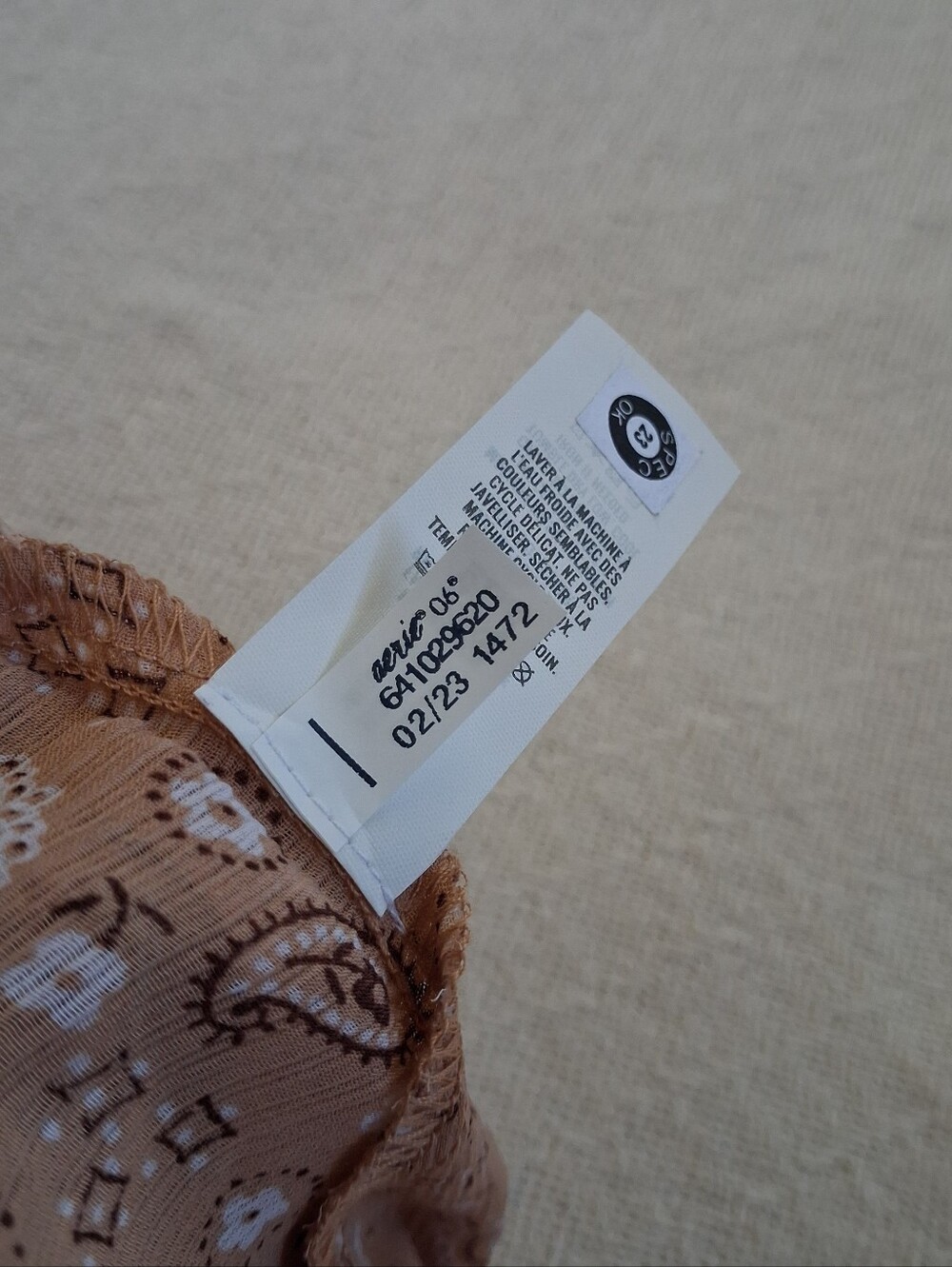 aerie ♡ wrap mini skirt brown paisley extra large lined - Picture 10 of 12